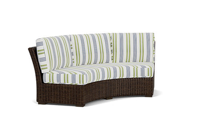 Lloyd Flanders - Mesa Curved Sofa Sectional In Pecan Finish With Berkely Hall Green Fabric - 2980560862062 view 1