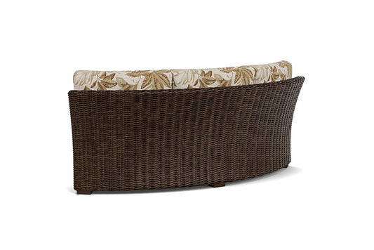 Lloyd Flanders - Mesa Curved Sofa Sectional In Pecan Finish With Botanic Willow Fabric - 298056086164 view 2