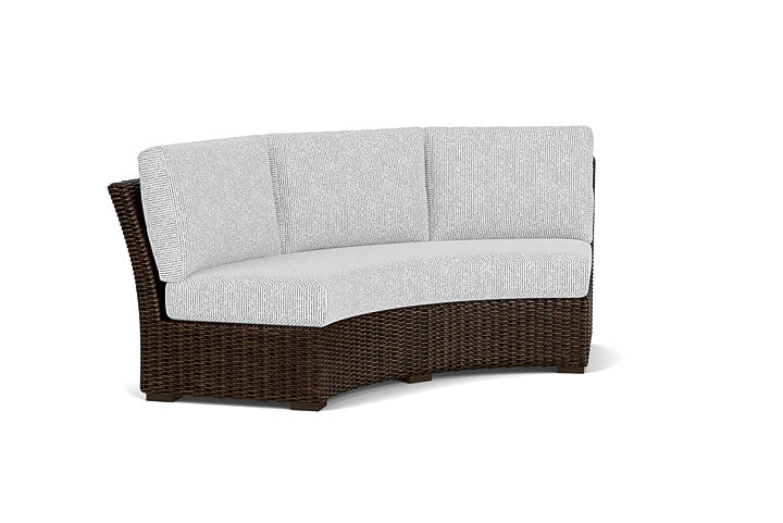 Lloyd Flanders - Mesa Curved Sofa Sectional In Pecan Finish With Burson Domino Fabric - 2980560862035 view 1