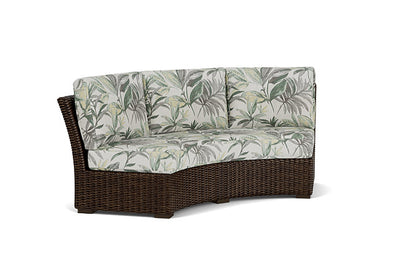 Lloyd Flanders - Mesa Curved Sofa Sectional In Pecan Finish With Calidora Mist Fabric - 298056086094 view 1