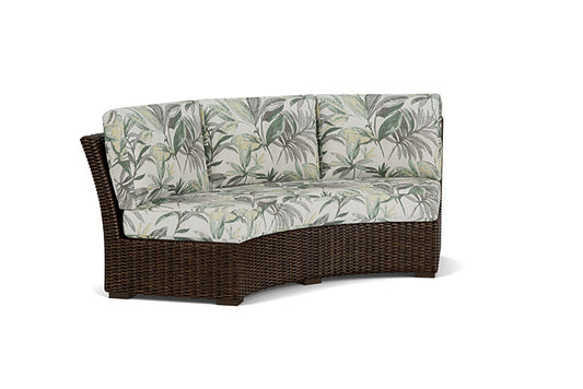 Lloyd Flanders - Mesa Curved Sofa Sectional In Pecan Finish With Calidora Mist Fabric - 298056086094 view 1