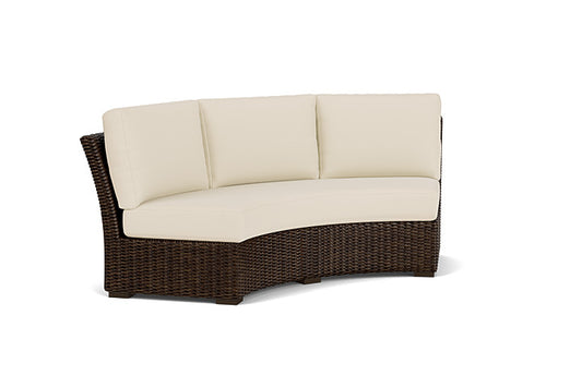 Lloyd Flanders - Mesa Curved Sofa Sectional In Pecan Finish With Callen Pearl Fabric - 2980560862021 view 1