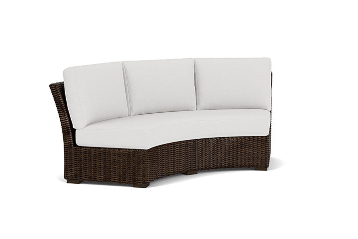 Lloyd Flanders - Mesa Curved Sofa Sectional In Pecan Finish With Canvas Natural Fabric - 298056086159 view 1