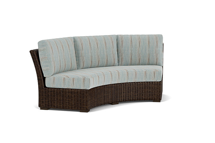 Lloyd Flanders - Mesa Curved Sofa Sectional In Pecan Finish With Colorwave Mist Fabric - 2980560862072 view 1