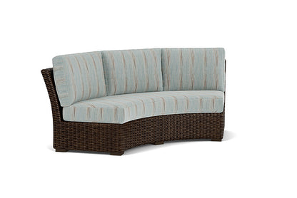 Lloyd Flanders - Mesa Curved Sofa Sectional In Pecan Finish With Colorwave Mist Fabric - 2980560862072 view 1