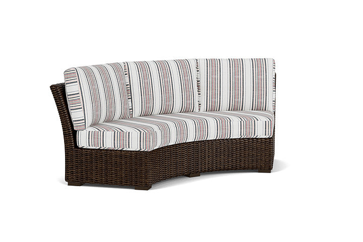 Lloyd Flanders - Mesa Curved Sofa Sectional In Pecan Finish With Deering Cadet Fabric - 2980560862047 view 1