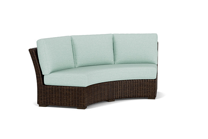 Lloyd Flanders - Mesa Curved Sofa Sectional In Pecan Finish With Demo Mist Fabric - 298056086066 view 1