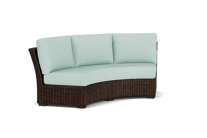 Lloyd Flanders - Mesa Curved Sofa Sectional In Pecan Finish With Demo Mist Fabric - 298056086066 view 1