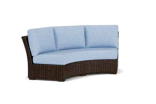 Lloyd Flanders - Mesa Curved Sofa Sectional In Pecan Finish With Demo Skyway Fabric - 298056086065 view 1