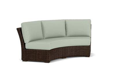 Lloyd Flanders - Mesa Curved Sofa Sectional In Pecan Finish With Fife Aruba Fabric - 298056086748 view 1