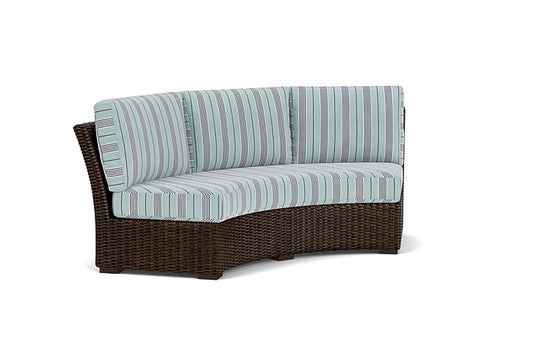 Lloyd Flanders - Mesa Curved Sofa Sectional In Pecan Finish With Hansen Seaglass Fabric - 2980560861926 view 1