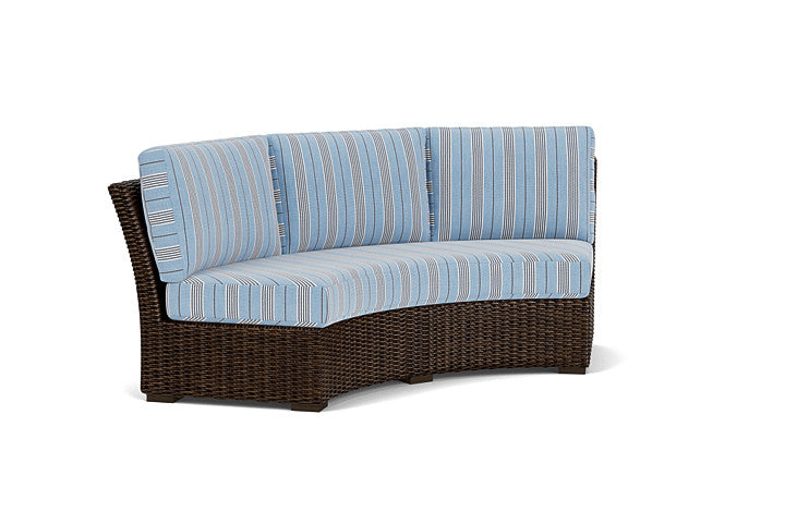 Lloyd Flanders - Mesa Curved Sofa Sectional In Pecan Finish With Hansen Sky Fabric - 298056086064 view 1