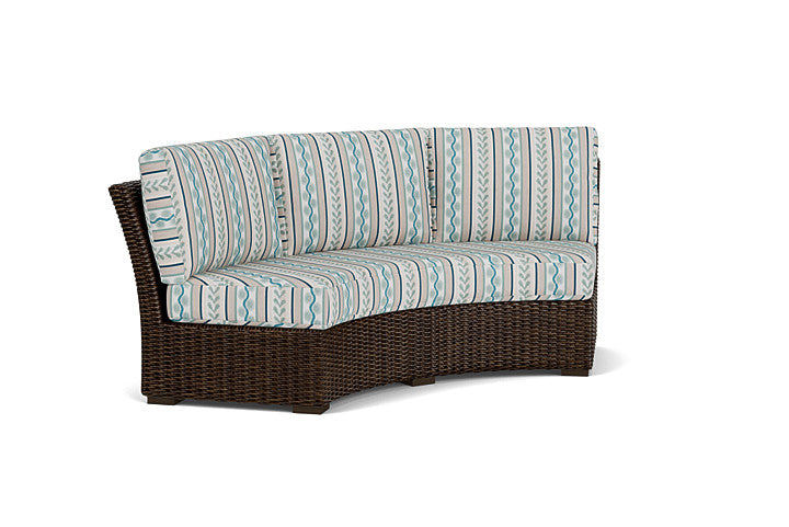 Lloyd Flanders - Mesa Curved Sofa Sectional In Pecan Finish With Ilona Resort Fabric - 2980560862069 view 1