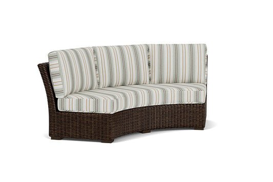 Lloyd Flanders - Mesa Curved Sofa Sectional In Pecan Finish With Jansen Eucalyptus Fabric - 2980560862061 view 1