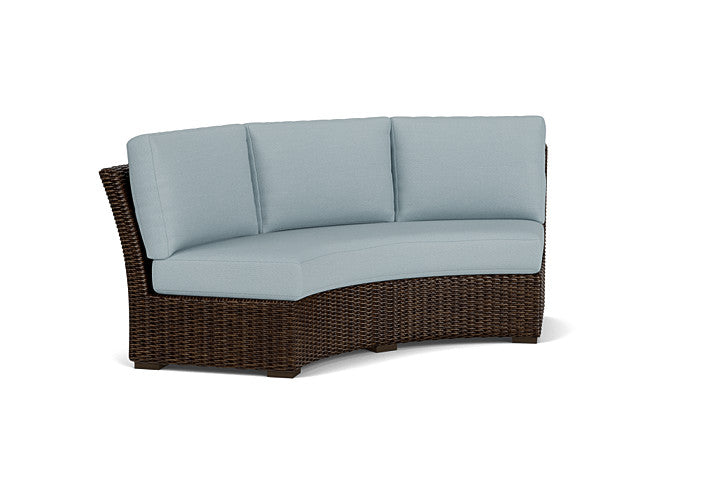 Lloyd Flanders - Mesa Curved Sofa Sectional In Pecan Finish With Kadogo Lake Fabric - 2980560862041 view 1