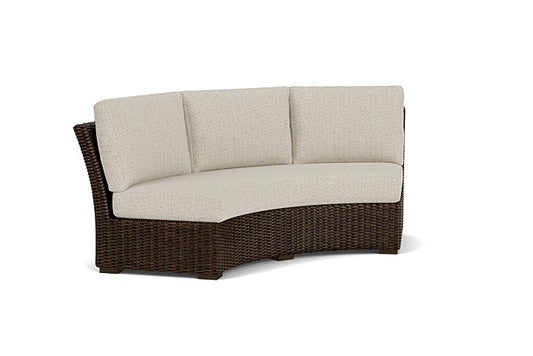 Lloyd Flanders - Mesa Curved Sofa Sectional In Pecan Finish With Knotty Mineral Fabric - 2980560862046 view 1
