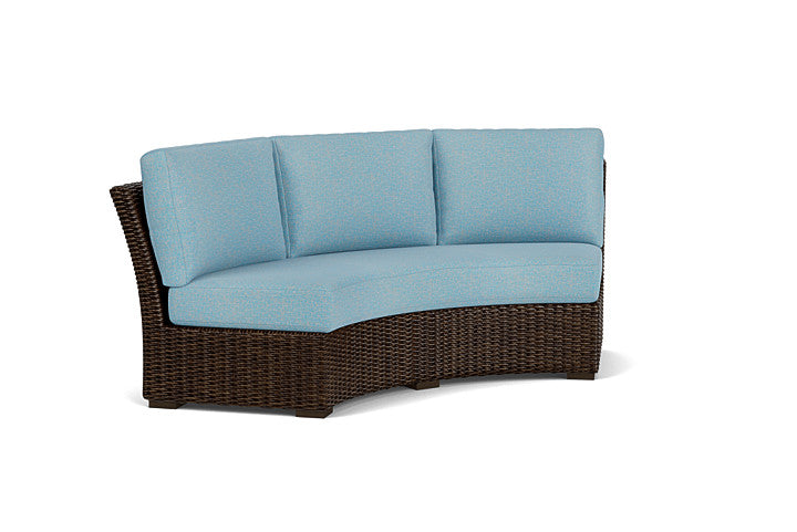 Lloyd Flanders - Mesa Curved Sofa Sectional In Pecan Finish With Leeds Light Blue Fabric - 2980560862058 view 1