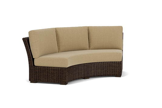 Lloyd Flanders - Mesa Curved Sofa Sectional In Pecan Finish With Loveboat Saffron Fabric - 2980560862009 view 1