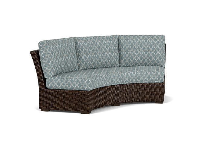 Lloyd Flanders - Mesa Curved Sofa Sectional In Pecan Finish With Luna Mist Fabric - 2980560862070 view 1
