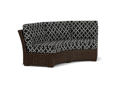 Lloyd Flanders - Mesa Curved Sofa Sectional In Pecan Finish With Luna Onyx Fabric - 2980560862071 view 1