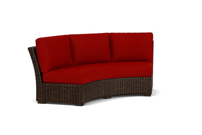 Lloyd Flanders - Mesa Curved Sofa Sectional In Pecan Finish With Partyline Lollipop Fabric - 2980560862054 view 1
