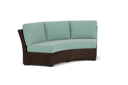 Lloyd Flanders - Mesa Curved Sofa Sectional In Pecan Finish With Pavian Pool Fabric - 2980560862045 view 1
