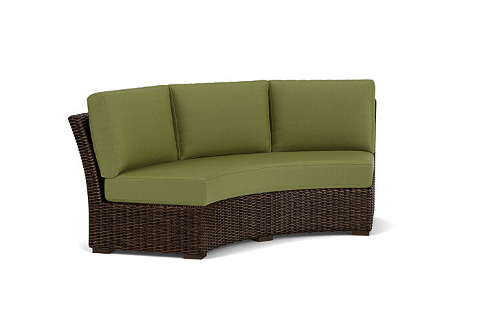 Lloyd Flanders - Mesa Curved Sofa Sectional In Pecan Finish With Reflections Grass Fabric - 2980560862051 view 1