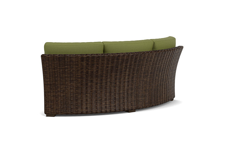 Lloyd Flanders - Mesa Curved Sofa Sectional In Pecan Finish With Reflections Grass Fabric - 2980560862051 view 2