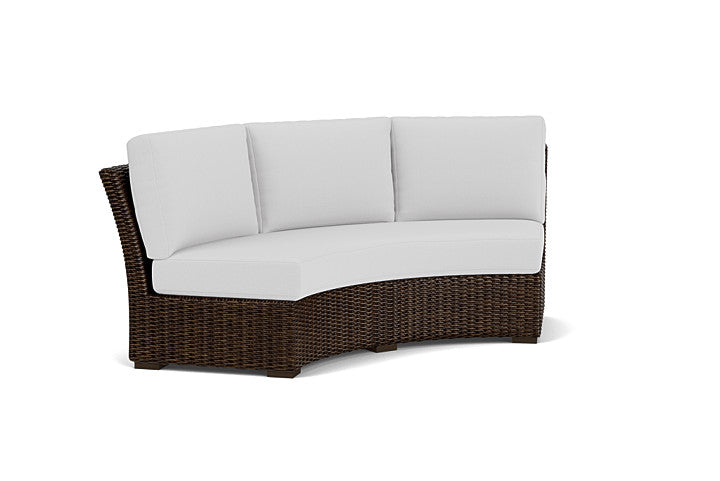 Lloyd Flanders - Mesa Curved Sofa Sectional In Pecan Finish With Reflections Ice Fabric - 2980560862052 view 1