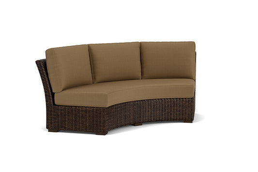 Lloyd Flanders - Mesa Curved Sofa Sectional In Pecan Finish With Reflections Straw Fabric - 2980560862053 view 1