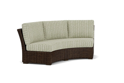 Lloyd Flanders - Mesa Curved Sofa Sectional In Pecan Finish With Romulo Laurel Fabric - 2980560862049 view 1