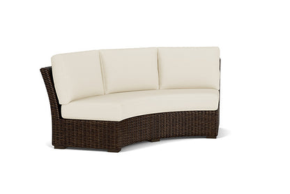 Lloyd Flanders - Mesa Curved Sofa Sectional In Pecan Finish With Sailcloth Sailor Fabric - 298056086434 view 1