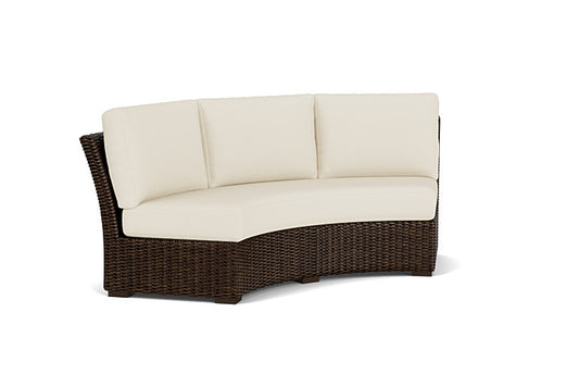 Lloyd Flanders - Mesa Curved Sofa Sectional In Pecan Finish With Sailcloth Sailor Fabric - 298056086434 view 1