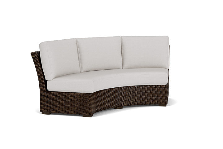 Lloyd Flanders - Mesa Curved Sofa Sectional In Pecan Finish With Sailcloth Seagull Fabric - 298056086W61 view 1