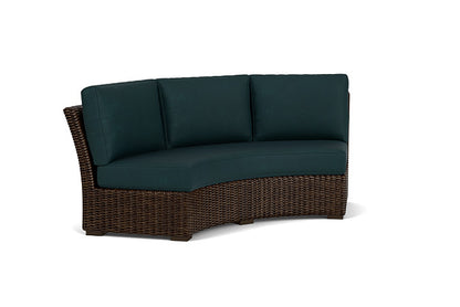 Lloyd Flanders - Mesa Curved Sofa Sectional In Pecan Finish With Sandberg Lagoon Fabric - 2980560862039 view 1