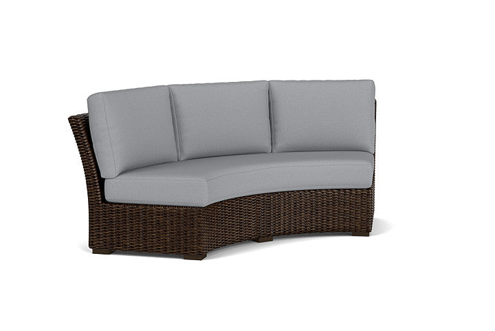 Lloyd Flanders - Mesa Curved Sofa Sectional In Pecan Finish With Sandberg Pewter Fabric - 2980560862029 view 1