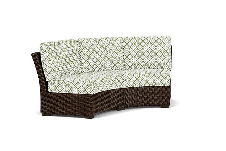 Lloyd Flanders - Mesa Curved Sofa Sectional In Pecan Finish With Savannah Green Fabric - 2980560862064 view 1