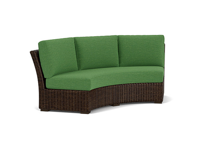 Lloyd Flanders - Mesa Curved Sofa Sectional In Pecan Finish With Seadog Botanical Fabric - 2980560862066 view 1