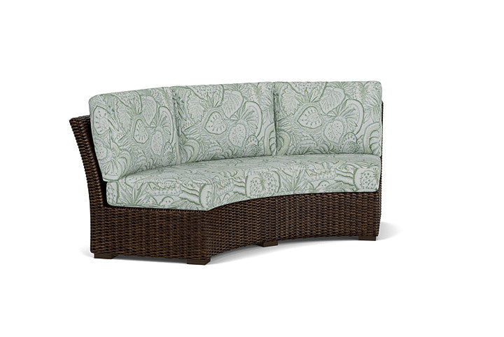 Lloyd Flanders - Mesa Curved Sofa Sectional In Pecan Finish With Sensibility Spring Fabric - 2980560862081 view 1