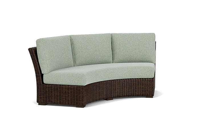 Lloyd Flanders - Mesa Curved Sofa Sectional In Pecan Finish With Serene Spa Fabric - 2980560862031 view 1