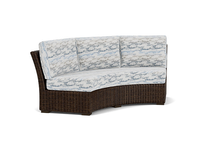 Lloyd Flanders - Mesa Curved Sofa Sectional In Pecan Finish With Stratosphere Cloud Fabric - 2980560861966 view 1