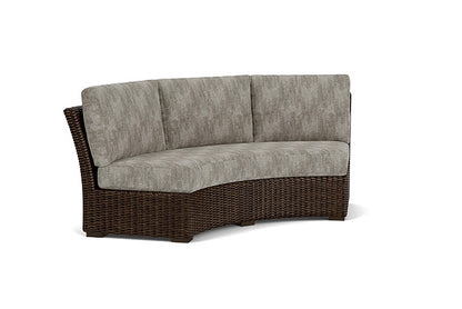 Lloyd Flanders - Mesa Curved Sofa Sectional In Pecan Finish With Surface Slate Fabric - 2980560862056 view 1