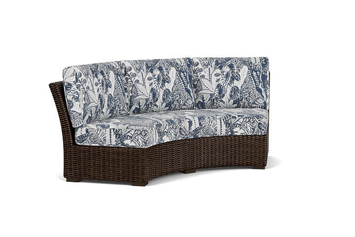 Lloyd Flanders - Mesa Curved Sofa Sectional In Pecan Finish With Wayfarer Mist Fabric - 2980560862074 view 1