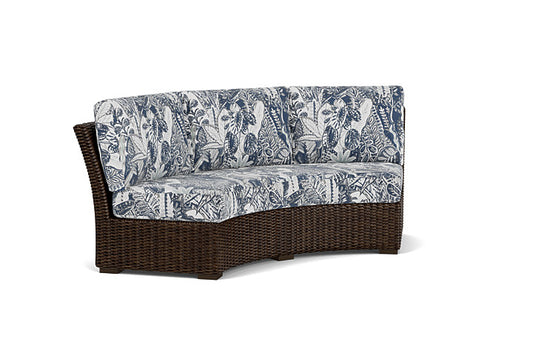 Lloyd Flanders - Mesa Curved Sofa Sectional In Pecan Finish With Wayfarer Mist Fabric - 2980560862074 view 1