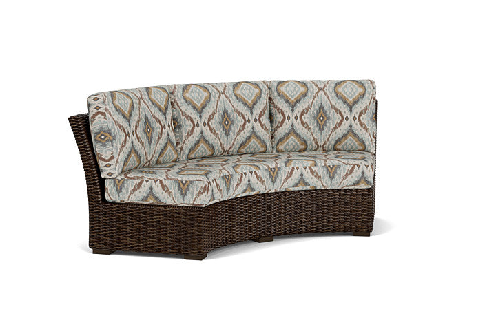 Lloyd Flanders - Mesa Curved Sofa Sectional In Pecan Finish With Yoko Mist Fabric - 298056086727 view 1