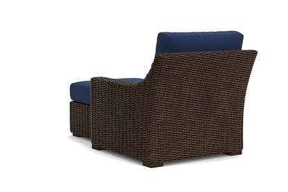 Lloyd Flanders - Mesa Left Arm Chaise In Pecan Finish With Beach Navy Fabric - 2980260862013 view 2