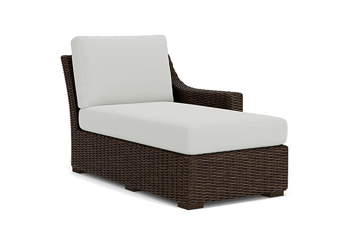Lloyd Flanders - Mesa Left Arm Chaise In Pecan Finish With Bright Side Fog Fabric - 2980260862012 view 1