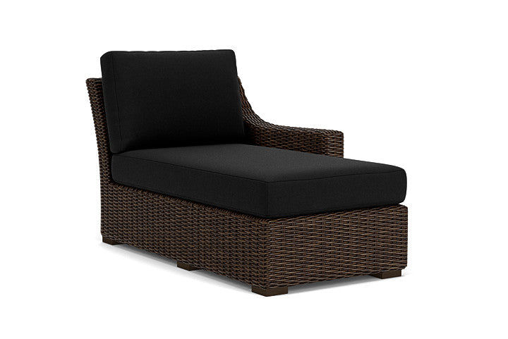 Lloyd Flanders - Mesa Left Arm Chaise In Pecan Finish With Canvas Black Fabric - 298026086157 view 1