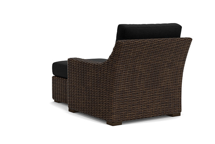 Lloyd Flanders - Mesa Left Arm Chaise In Pecan Finish With Canvas Black Fabric - 298026086157 view 2