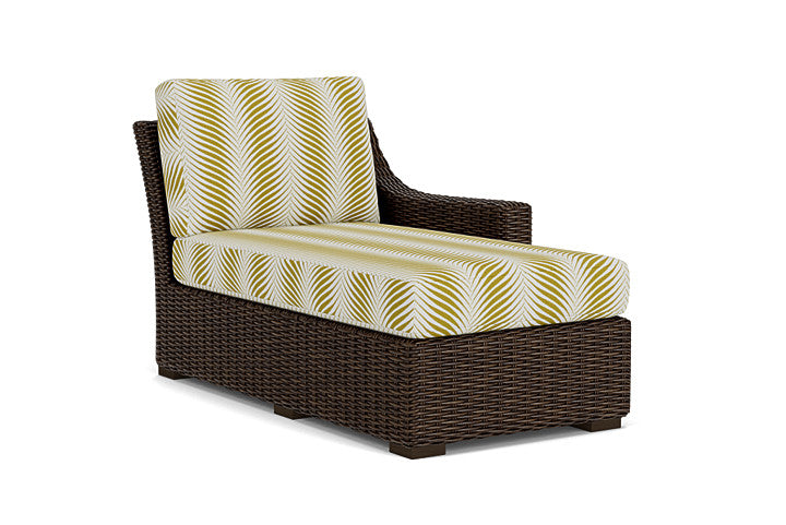 Lloyd Flanders - Mesa Left Arm Chaise In Pecan Finish With Clock Out Dew Fabric - 2980260862083 view 1